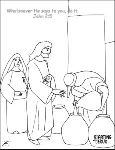 the wedding at cana coloring page