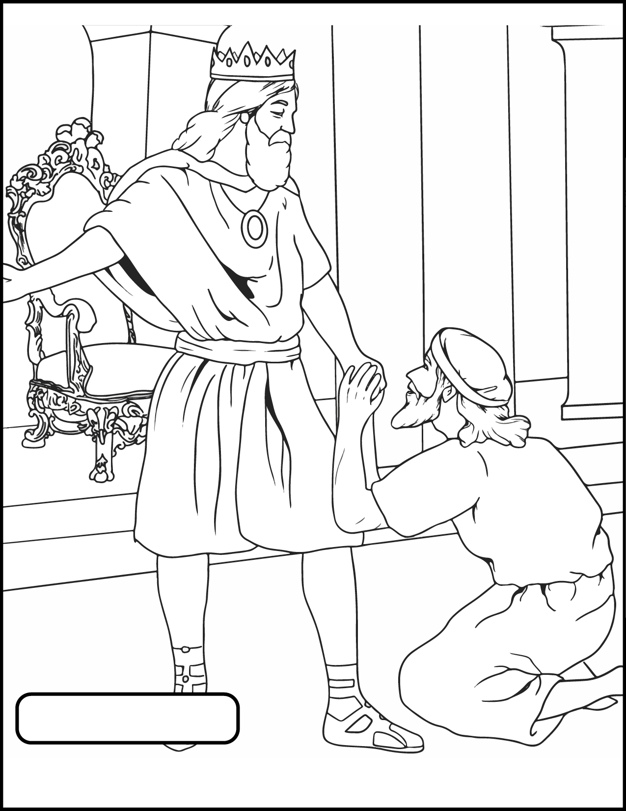david and king saul coloring pages